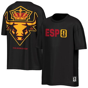 �A�E�^�[�X�^�b�t ���f�B�[�X �g�b�v�X T�V���c Men's Outerstuff Black Spainational Team FIFA World Cup 2026 Livery Oversized 2-Hit-Shirt Soc Black �u���b�N