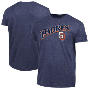 �`�����s�I�� ���f�B�[�X �g�b�v�X T�V���c Men's Championavy San Diego Padres Cooperstown Wordmark Lockup Tri-Blend T-Shirt Pad Navy �l�C�r�[