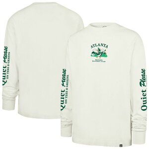 �t�H�[�e�B�Z�u���u�����h ���f�B�[�X �g�b�v�X T�V���c 47 Brand Men's '47 Cream Atlanta Braves Quiet Please Foundation Long Sleeve T-Shirt Brv Beige �x�[�W��