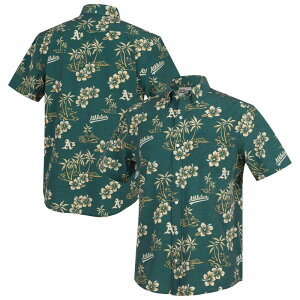 ���C���X�v�[�i�[ ���f�B�[�X �g�b�v�X T�V���c �_�E�� Men's Reyn Spooner Green Athletics Kekai Performance Button-Down Top Oas Green �O���[��
