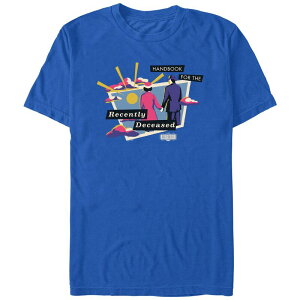 �A�j���L�����N�^�[ ���f�B�[�X �g�b�v�X T�V���c �O���t�B�b�N Licensed Character Men's Beetlejuice 2 Handbook For The Recently Deceased Graphic Tee Royal