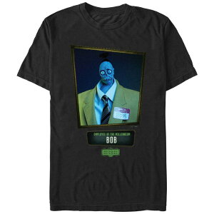 �A�j���L�����N�^�[ ���f�B�[�X �g�b�v�X T�V���c �O���t�B�b�N Licensed Character Men's Beetlejuice 2 Employee Of The Millennium Graphic Tee Black �u���b�N