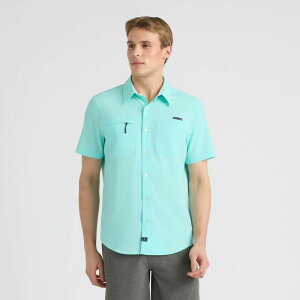 �\���g���C�t ���f�B�[�X �g�b�v�X T�V���c Men'salt Life Keeper Woven Performance Shirt Aruba Blue �u���[