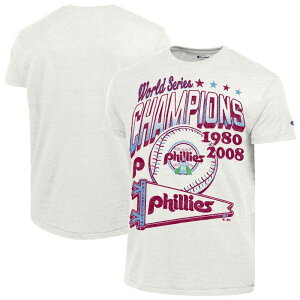 �`�����s�I�� ���f�B�[�X �g�b�v�X T�V���c Men's Champion White Philadelphia Phillies Winning Tradition Cooperstown Tri-Blend T-Shirt Phl White �z���C�g