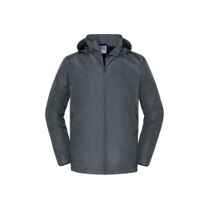 ���b�Z���A�X���`�b�N ���f�B�[�X �A�E�^�[ �W���P�b�g�E�u���]�� Russell Athletic Russell Collection Mens Essential Weatherproof Shell Jacket Iron Grey �O���[