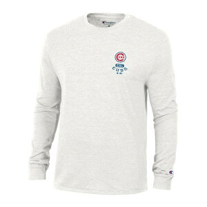 �`�����s�I�� ���f�B�[�X �g�b�v�X T�V���c Men's Champion White Chicago Cubs Cooperstown Winning Tradition Tri-Blend Long Sleeve T-Shirt Cub White �z���C�g