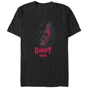�A�j���L�����N�^�[ ���f�B�[�X �g�b�v�X T�V���c �O���t�B�b�N Licensed Character Men's Call Of Duty Simon Ghost Riley Graphic Tee Black �u���b�N