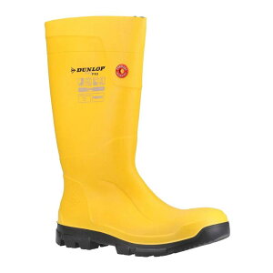 �_�����b�v ���f�B�[�X �V���[�Y �u�[�c�E���C���u�[�c Dunlop Unisex Adult Purofort FieldPRO Safety Wellington Boots Yellow And Black �u���b�N