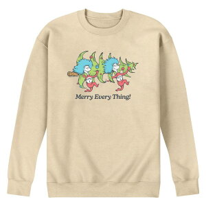 �A�j���L�����N�^�[ ���f�B�[�X �g�b�v�X T�V���c �X�E�F�b�g �t���[�X Licensed Character Men's Dr. Seuss The Cat In The Hat Merry Every Thing Fleece Sweatshirt Cream �N���[��