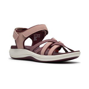 �N���[�N�X ���f�B�[�X �V���[�Y �T���_�� Clarks Cloudsteppers Mira Shore Women'strappy Sport Sandals Maroon �}���[��