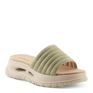 �t���N�T�X ���f�B�[�X �V���[�Y �T���_�� Flexus by Spring Step Filman Women's Cushioned Slide Sandalsage Green �O���[��