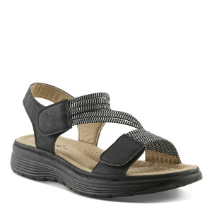 �t���N�T�X ���f�B�[�X �V���[�Y �T���_�� �A���N�� Flexus by Spring Step Abie Women's Cushioned Ankle Strap Sandals Black �u���b�N