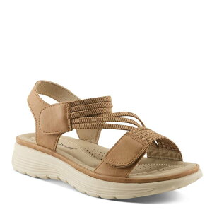 �t���N�T�X ���f�B�[�X �V���[�Y �T���_�� �A���N�� Flexus by Spring Step Abie Women's Cushioned Ankle Strap Sandals Tan �^��