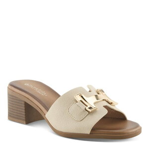 �p�g���V�A ���f�B�[�X �V���[�Y �T���_�� �q�[�� Patrizia Mabbitt Women's Block Heel Slide Sandals Bone