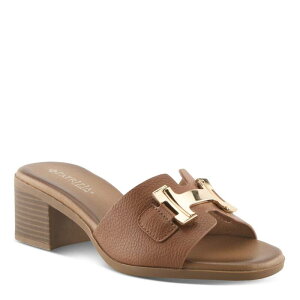 �p�g���V�A ���f�B�[�X �V���[�Y �T���_�� �q�[�� Patrizia Mabbitt Women's Block Heel Slide Sandals Camel �L������