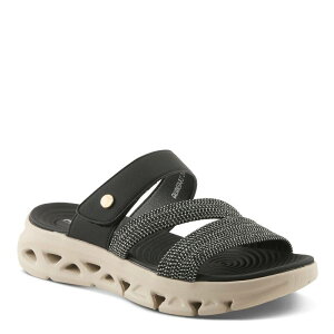 �t���N�T�X ���f�B�[�X �V���[�Y �T���_�� Flexus by Spring Step Galvanesa Women'slide Sandals Black �u���b�N