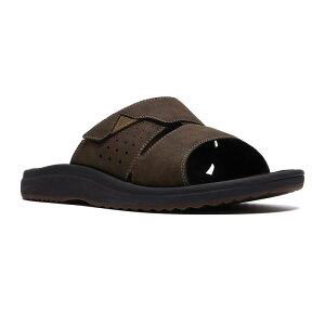 �N���[�N�X ���f�B�[�X �V���[�Y �T���_�� Clarks Cloudsteppers Breeze Men'slip-On Comfort Slide Sandals Dark Brown �u���E��