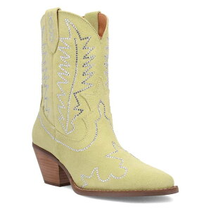�f�B���S ���f�B�[�X �V���[�Y �u�[�c�E���C���u�[�c �X�G�[�h �A���N�� Dingo Tiny Pony Women'suede Cowgirl Ankle Boots Lime ���C��