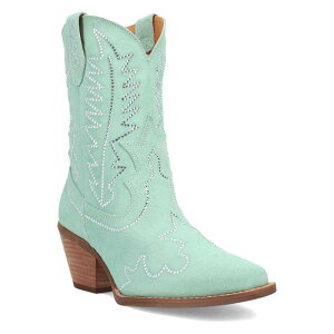 �f�B���S ���f�B�[�X �V���[�Y �u�[�c�E���C���u�[�c �X�G�[�h �A���N�� Dingo Tiny Pony Women'suede Cowgirl Ankle Boots Mint �~���g