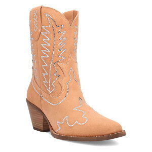 �f�B���S ���f�B�[�X �V���[�Y �u�[�c�E���C���u�[�c �X�G�[�h �A���N�� Dingo Tiny Pony Women'suede Cowgirl Ankle Boots Peach �s�[�`