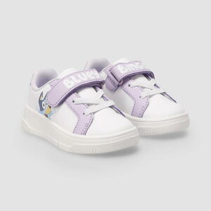 �A�j���L�����N�^�[ ���f�B�[�X �V���[�Y �X�j�[�J�[ Licensed Character Bluey Courtoddler Girlsneakers Purple White �z���C�g