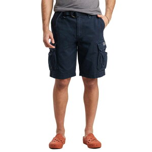���j�I���x�C ���f�B�[�X �{�g���X �n�[�t�p���c�E�V���[�c �V���[�g�p���c Men's UNIONBAY 11 Survivor Belted Cargo Shorts True Navy �l�C�r�[