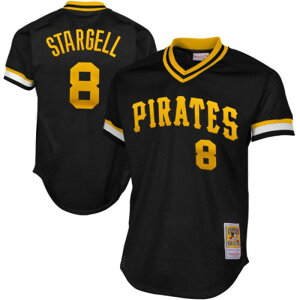 �~�b�`�F��&�l�X ���f�B�[�X �g�b�v�X T�V���c ���b�V�� �W���[�W�[ Men's Mitchell & Ness Willie Stargell Black Pittsburgh Pirates 1982 Authenticooperstown Collection Mesh Batting Practice Jersey Pir Black �u���b�N
