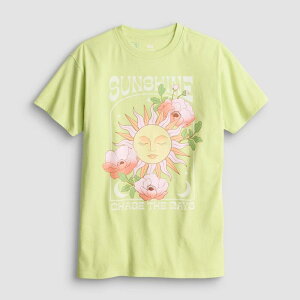 �G�X�I�[ ���f�B�[�X �g�b�v�X T�V���c �v���X�T�C�Y �O���t�B�b�N Girls 7-20 SO Short Sleeve Oversized Graphic Tee in Regular & Plusize Sunshine Celestial
