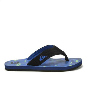 �N�C�b�N�V���o�[ ���f�B�[�X �V���[�Y �T���_�� Quiksilver Kids' Foundation Sport Slide Nebulas Blue Black �u���b�N