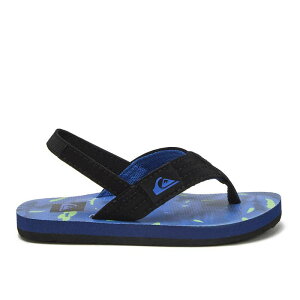 �N�C�b�N�V���o�[ ���f�B�[�X �V���[�Y �T���_�� Quiksilver Foundation Toddler Girl'slide Sandals Nebulas Blue Black �u���b�N