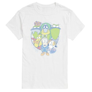 �A�j���L�����N�^�[ ���f�B�[�X �g�b�v�X T�V���c �O���t�B�b�N Licensed Character Men's Rocko's Modern Life Distressed Graphic Tee White �z���C�g