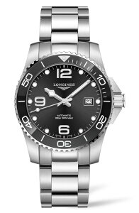 �����W�� ���f�B�[�X �A�N�Z�T���[ �r���v Longines HydroConquest Automatic Bracelet Watch, 41mm Black �u���b�N
