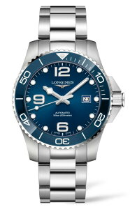 �����W�� �����Y �A�N�Z�T���[ �r���v Longines HydroConquest Automatic Bracelet Watch, 43mm Silver/ Blue/ Silver �u���[