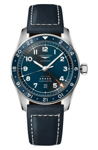 �����W�� �����Y �A�N�Z�T���[ �r���v ���U�[ Longinespirit Zulu Time Leather Strap Watch, 42mm Blue �u���[