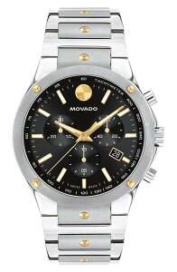 ���o�h �����Y �A�N�Z�T���[ �r���v Movado SE Chronograph Bracelet Watch, 42mm Black/ Silver �u���b�N