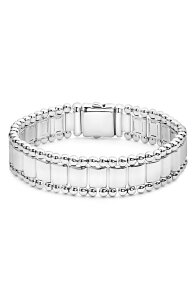 ���S�X �����Y �A�N�Z�T���[ �u���X���b�g�E�o���O���E�A���N���b�g LAGOS Men's Anthem Caviar Lined Bracelet Silver �V���o�[