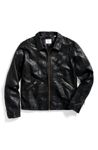 �r���[���C�h �����Y �A�E�^�[ �W���P�b�g�E�u���]�� ���U�[ Billy Reid Blake Tumbled Lambskin Leather Jacket Black �u���b�N
