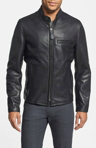 �V���b�g �j���[���[�N �����Y �A�E�^�[ �W���P�b�g�E�u���]�� ���U�[ Schott NYCaf Racer Oil Tanned Leather Moto Jacket Black �u���b�N