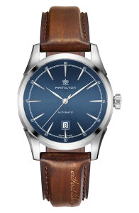 �n�~���g�� ���f�B�[�X �A�N�Z�T���[ �r���v ���U�[ Hamilton Spirit of Liberty Automatic Leather Strap Watch, 42mm Brown/Navy/Silver �l�C�r�[