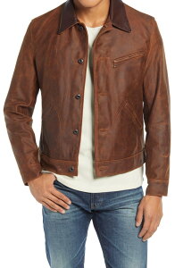�V���b�g �j���[���[�N �����Y �A�E�^�[ �W���P�b�g�E�u���]�� ���U�[ Schott NYC Leather Mechanics Jacket Brown �u���E��