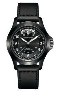�n�~���g�� �����Y �A�N�Z�T���[ �r���v ���U�[ Hamilton Khaking Automatic Leather Strap Watch, 40mm NO COLOR �J�[�L