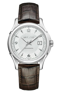 �n�~���g�� �����Y �A�N�Z�T���[ �r���v ���U�[ Hamilton Jazzmaster Skeleton Leather Strap Watch, 40mm Silver �V���o�[