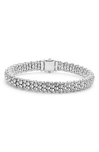���S�X �����Y �A�N�Z�T���[ �u���X���b�g�E�o���O���E�A���N���b�g LAGOS Men's Anthem Caviar Skull Bracelet Silver �V���o�[