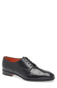 �T���g�[�j �����Y �V���[�Y �_�[�r�[ Santoni Archer Derby Black Patina �u���b�N