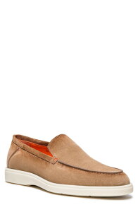 �T���g�[�j �����Y �V���[�Y �X���b�|���E���[�t�@�[ Santoni Botanist Slip-On Shoe Light Brown Suede �u���E��