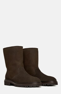 �X�J���b�\ �����Y �V���[�Y �u�[�c�E���C���u�[�c SCAROSSO Paul Boots Dark Brown - Suede �u���E��