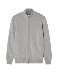 ���o�[�g �^���{�b�g �����Y �A�E�^�[ �p�[�J�[�E�X�E�F�b�g �Z�[�^�[ Robertalbott Graham Cashmere Blend Full Zip Sweater Light Gray �O���[
