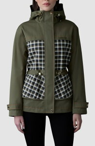 �}�b�J�[�W�� ���f�B�[�X �A�E�^�[ �W���P�b�g�E�u���]�� �|���G�X�e�� Mackage Kaori Hooded Wateresistant Recycled Polyester Blend Jacket Light Military