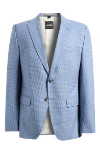 �{�X �����Y �A�E�^�[ �W���P�b�g�E�u���]�� �X�����t�B�b�g �E�[�� �R�[�g BOSS Hutson Slim Fit Light Blue Herringbone Virgin Wool Sport Coat Light Past/ Bu �u���[