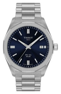 �e�B�\�b�g �����Y �A�N�Z�T���[ �r���v Tissot PRC 100 Solar Quartz Bracelet Watch, 39mm Blue �u���[